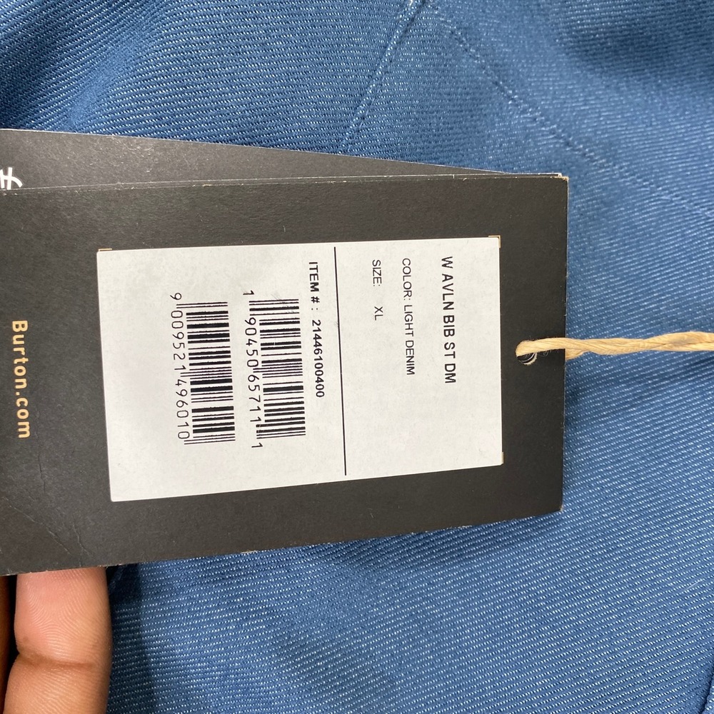 Burton Avalon Stretch Bib Snowboard Pants Womens XL Light Denim Blue 21446100400 - Picture 4 of 6